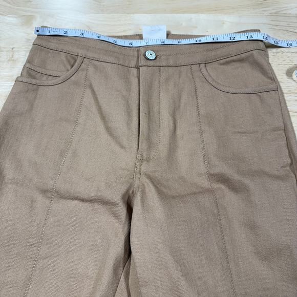 Cinq a Sept Women's Shannon Cropped Flared Leg Khaki Size 0 New With Tags - Picture 6 of 8